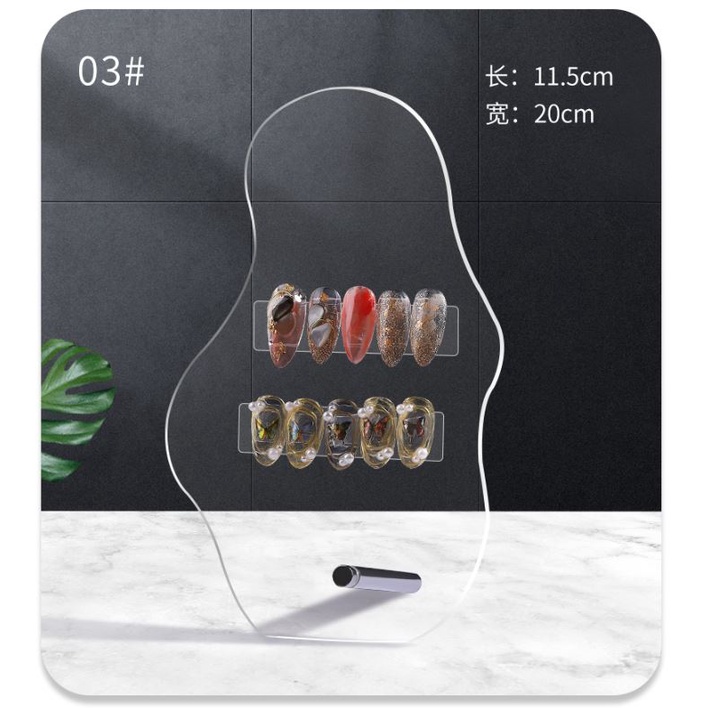 Khung Trưng Bày Móng mẫu mica  - phụ kiện nail