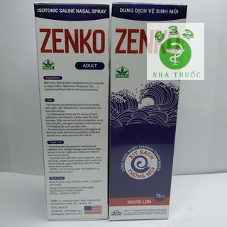 DUNG DỊCH VỆ SINH MŨI ZENKO lọ 75ml