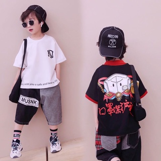 Bộ Đồ Ngắn Tay Thời Trang Mùa Hè Hàn Quốc Mới Dành Cho Bé Trai