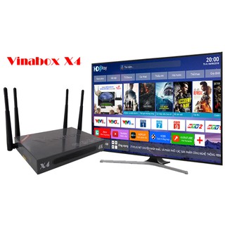 VINABOX X4 - 4 RÂU WIFI MẠNH MẼ - ÂM THANH DOLBY - TÌM KIẾM GIỌNG NÓI