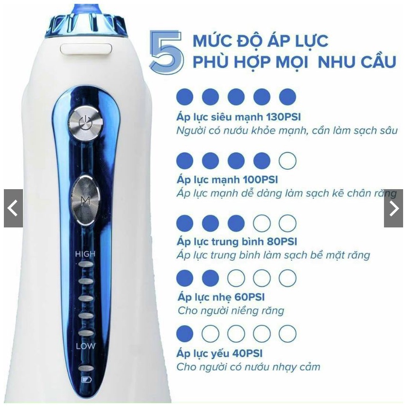 Máy Tăm Nước H2ofloss HF-9P Phiên bản 2022 Dụng cụ vệ sinh răng miệng hoàn hảo