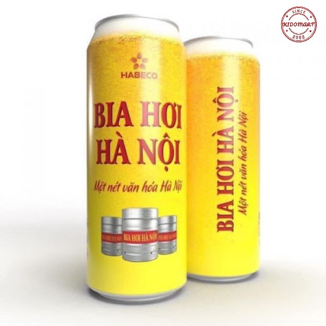 Thùng Bia Hơi Hà Nội 24 Lon x 500ml (Giao Hàng: Now / Grab)