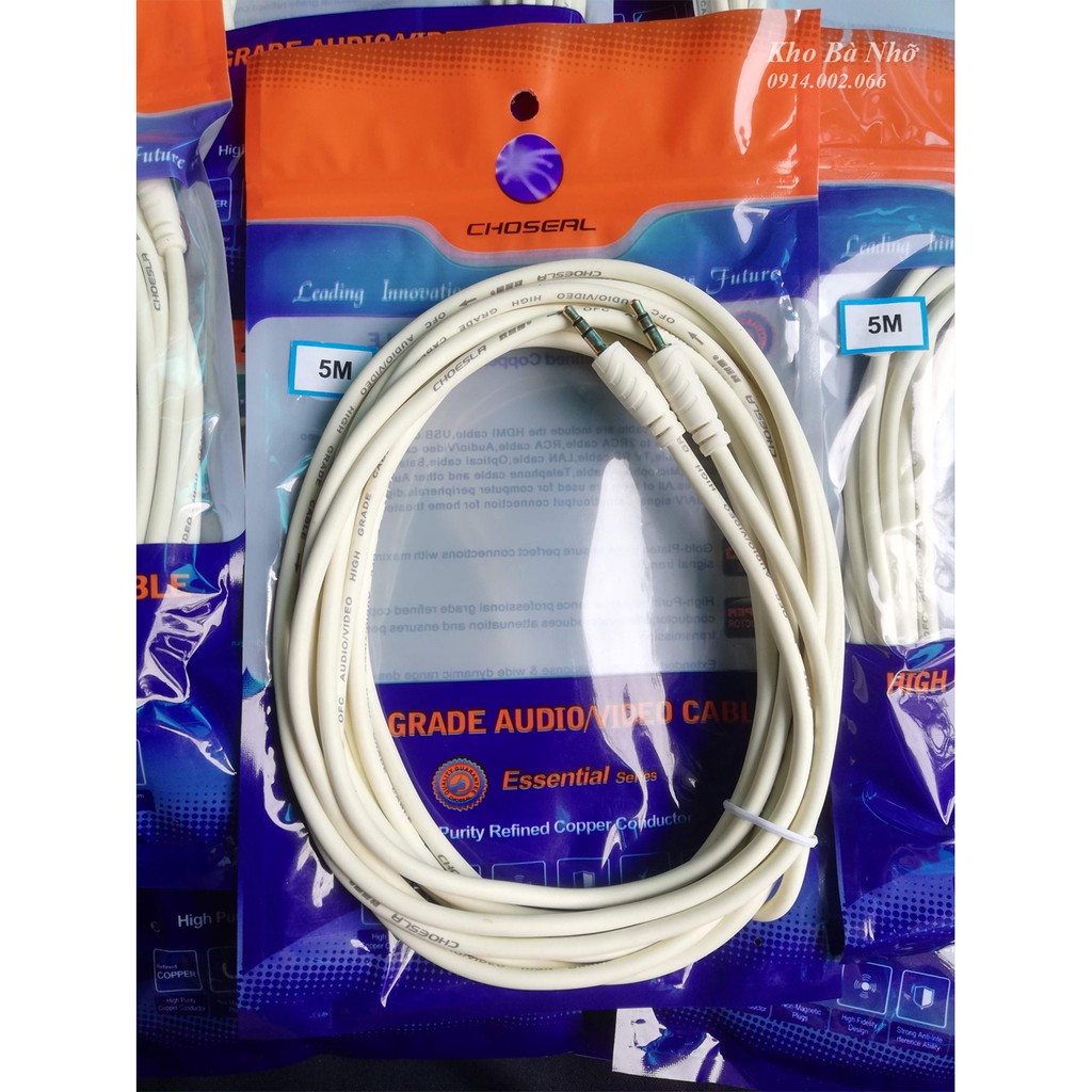 (5 mét). Dây 2 đầu 3.5mm chính hãng CHOSEAL