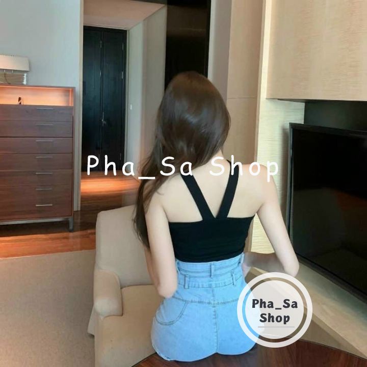 Áo Dây Bảng Chéo Ôm Body Sexy Cho Nữ Hai Màu Đen Trắng Chất Bozzip Co Giãn