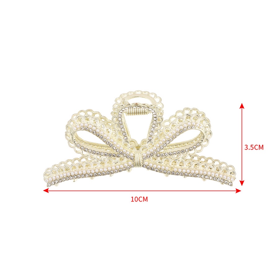 Kẹp Tóc Hợp Kim Đính Đá Và Ngọc Trai Nhân Tạo Thời Trang