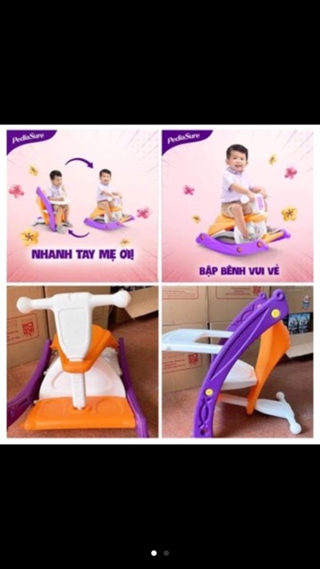 Bàn ăn cho bé-kèm bập bênh 2in 1