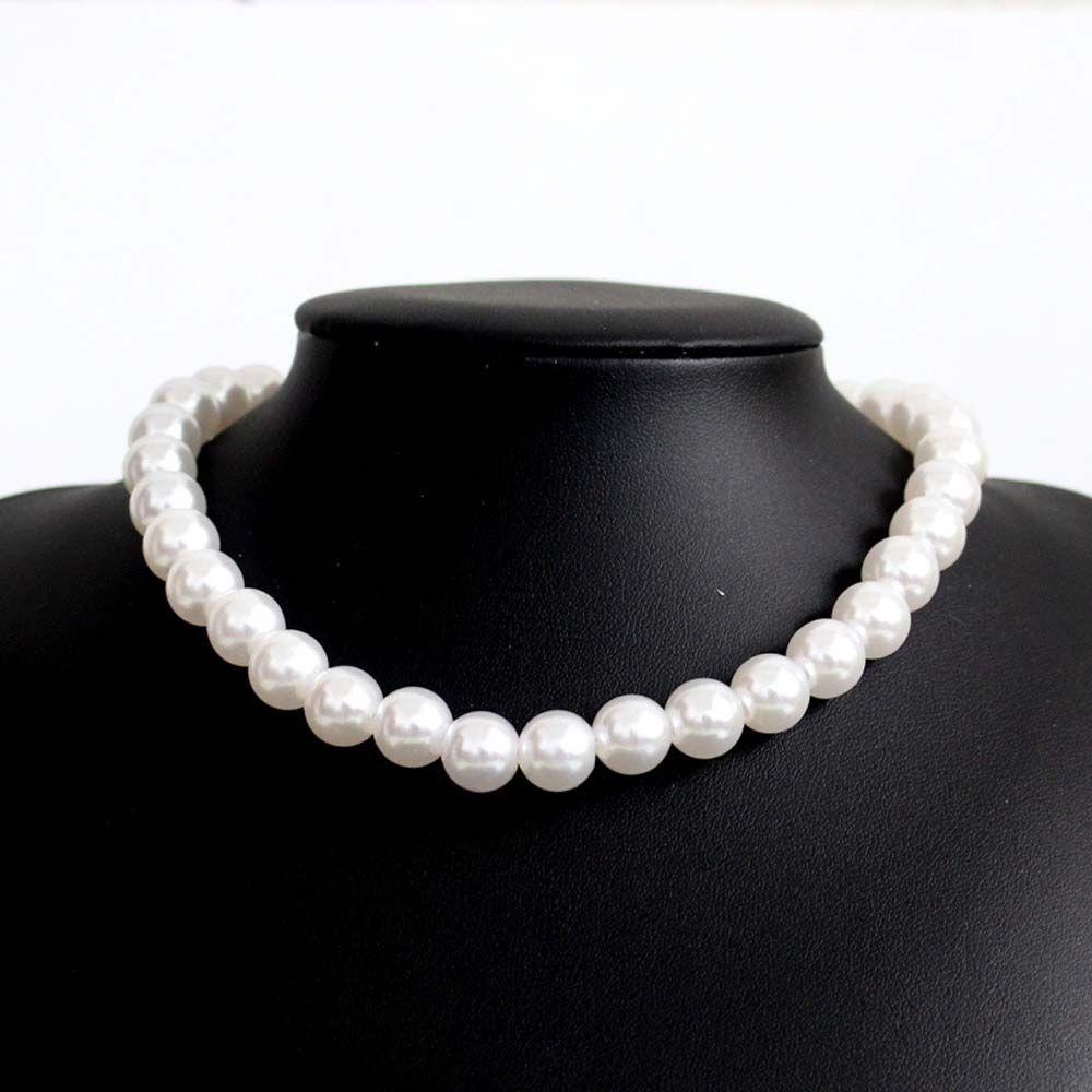 LILYES Vòng Cổ Choker Đính Hạt Ngọc Trai Trắng Phong Cách Vintage
