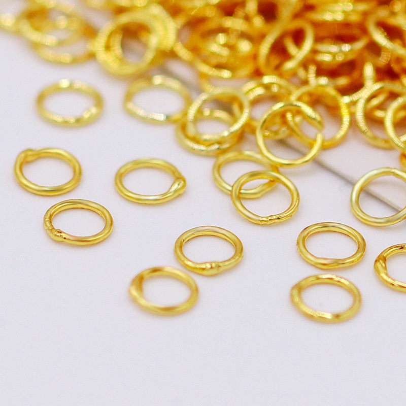Set 100 Chiếc Nhẫn Mạ Vàng Đồng 14k 18K Làm Trang Sức DIY