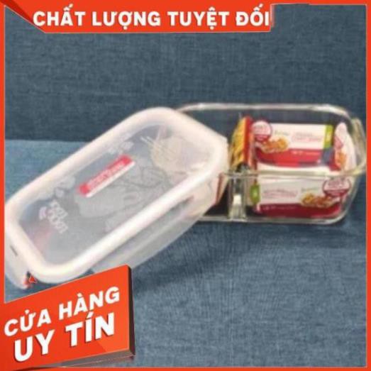 Hộp thủy tinh chia 2 ngăn Lock&Lock LLG445 1L(quà tặng pediasure)