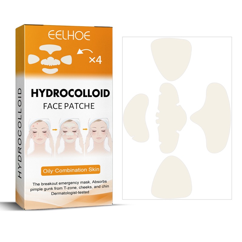 Mặt Nạ Lột Mụn hydrocolloid 5 Miếng Dán Cỡ Lớn Cho Vùng Mũi / Đầu / Cằm