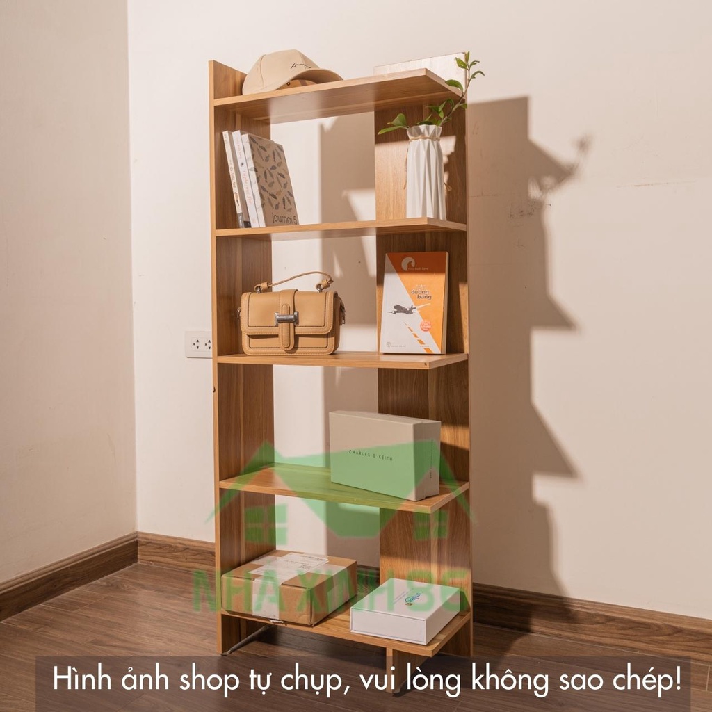 Kệ sách gỗ MDF 5 tầng dạng lắp ghép, có sẵn đinh vít, không mối mọt, chắc chắn 1997store_vn - KT 120x50x20cm