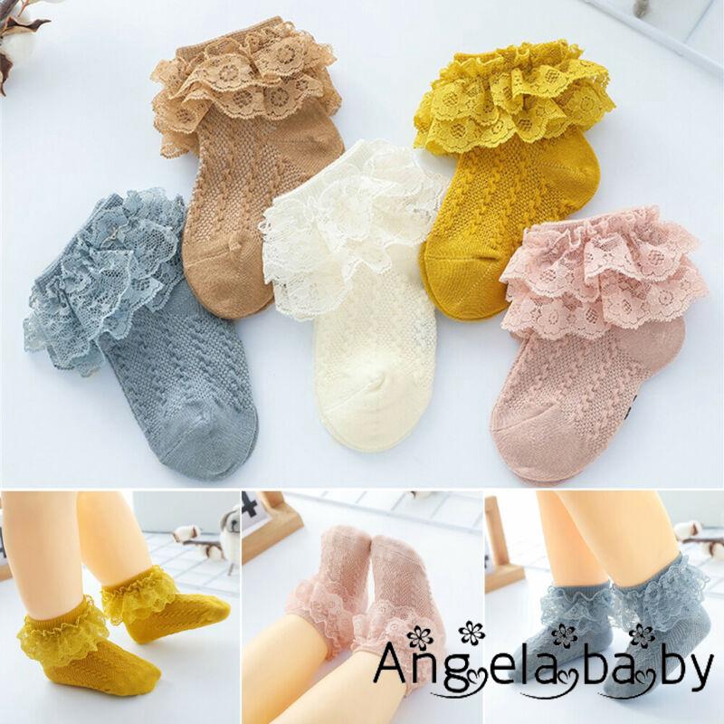 Vớ Cotton Mềm Phối Bèo Ren Xinh Xắn Cho Bé