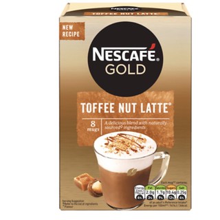 Cà phê hòa tan cao cấp Nescafé Gold Toffee Nut Latte (8x 19,5g)