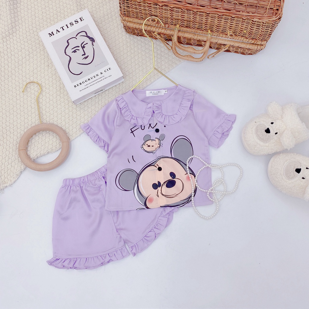 XẢ HÀNG LẺ SIZE 10-30KG Đồ pizama đùi mặc nhà cho bé gáI