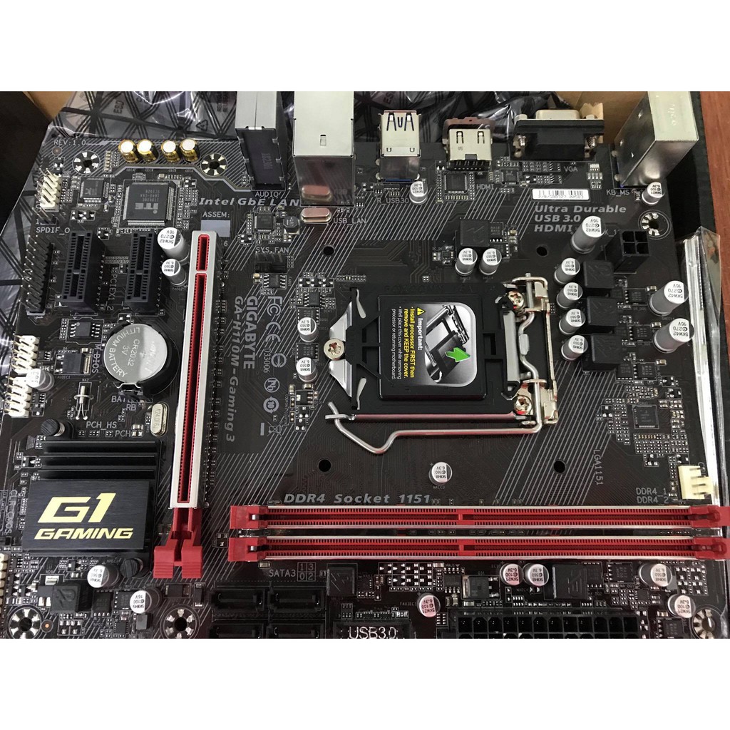 Main Gigabyte H110M-Gaming 3 mới renew full hộp bảo hành 24 tháng