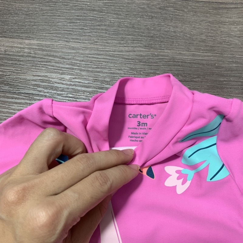 Áo Bơi Bé Gái Tay Dài Thiên Nga Hồng Hàng Xuất Xịn Carter's (3-9m)