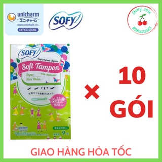 Băng vệ sinh SOFY TAMPON gói 9 ống-combo 10 gói