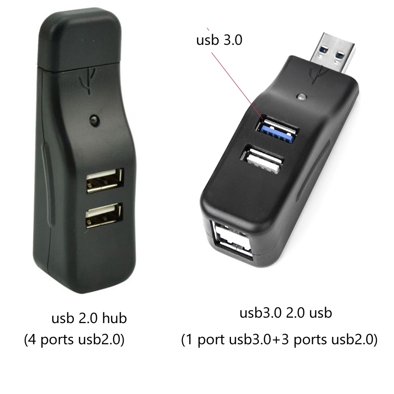 4 ports Mini USB 3.0 2.0 HUB High Speed Multi Port USB Splitter