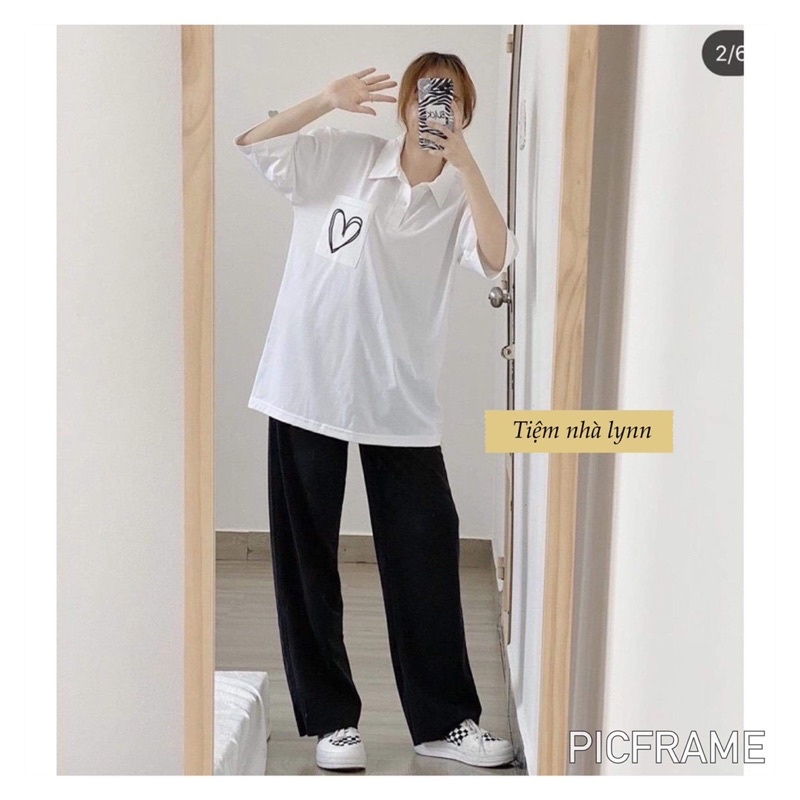 Quần suông đen ống rộng hack dáng, quần culottes cạp cao