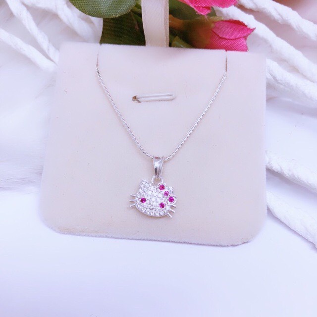 Dây chuyền bạc ta mèo kitty cho bé gái - Kho sỉ bạc Nhất Linh