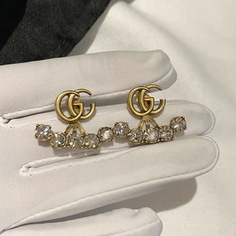 Hoa tai hợp kim đính hạt GC - Maben