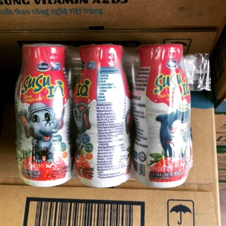 Thùng 48 hộp sữa chua uống tiệt trùng lên men tự nhiên Susu IQ (80ml/48 chai) giá trừ khuyến mãi