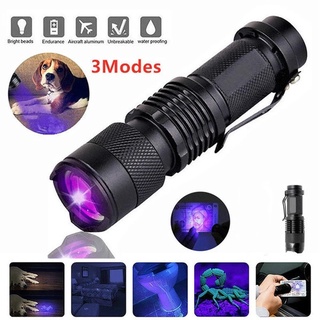 Portable Ultraviolet LED Inspection Flashlight With Zoom Function