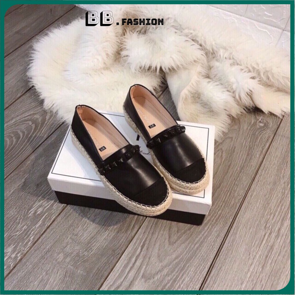 Giày slip-on đế cói viền đinh siêu chất mã T225