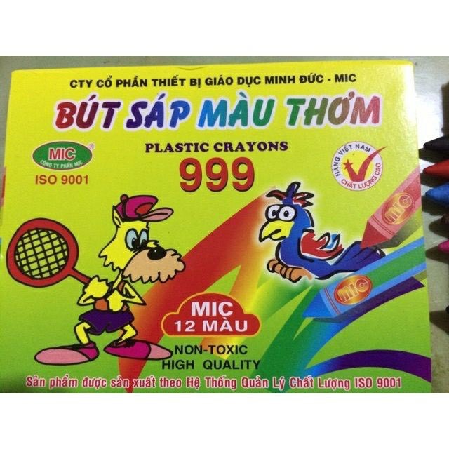 Bút sáp màu thơm 12 màu_bút màu sáp dễ dương cho bé_màu Mic 999