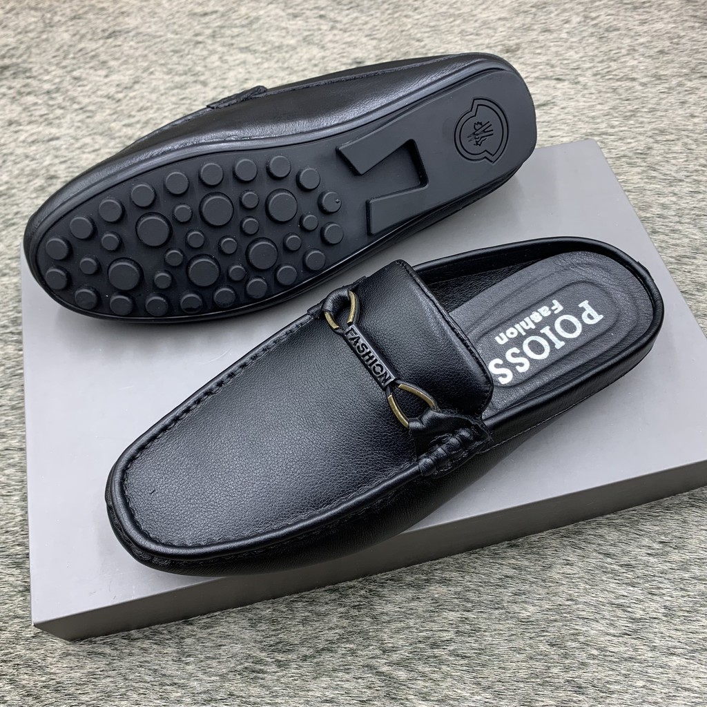 Giầy sục nam da bò siêu mềm lót thấm hút mồ hôi