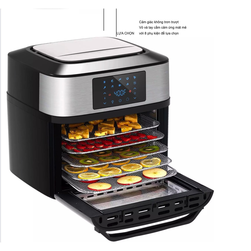 Nồi chiên không dầu 18 L Air Fryer Dehydrator Rotisserie Toaster Oven thương hiệu Đức 10 trong 1 BẢO HÀNH 24T