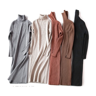 [ VÁY LEN/ÁO LEN ] VÁY LEN DÀI CAO CỔ DỆT KIM ÔM SÁT CƠ THỂ PHONG CÁCH HÀN QUỐC SANG TRỌNG THU ĐÔNG 2021 | BigBuy360 - bigbuy360.vn