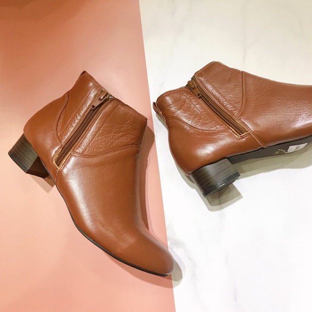 Bốt cổ ngắn da thật Porta Kobe (hàng xuất Nhật) | BigBuy360 - bigbuy360.vn