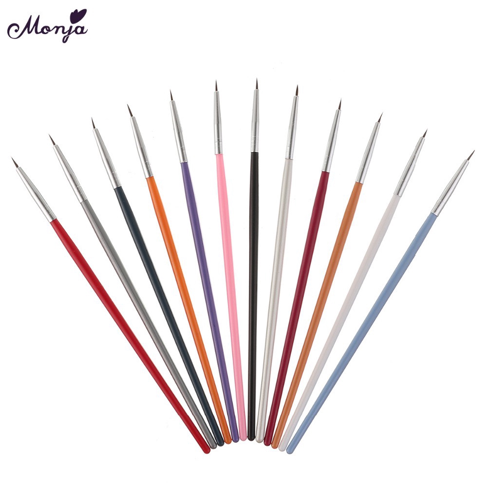 [Hàng mới về] Set 12 cọ vẽ móng trang trí nghệ thuật 3d