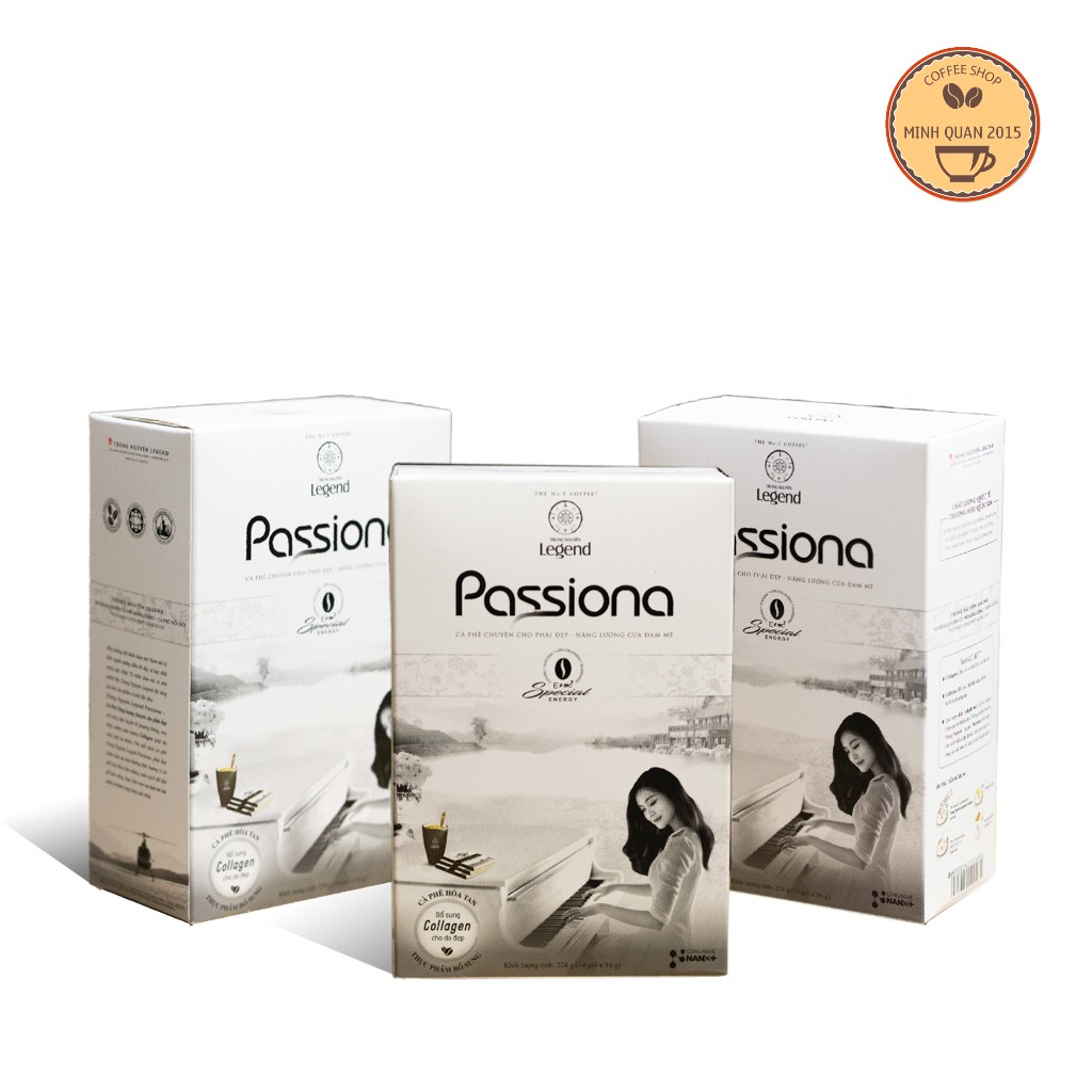 Cà Phê Sữa Hòa Tan Trung Nguyên Legend Passiona 4in1 hộp 14 gói 16gr - Cà Phê Dành Cho Phái Đẹp