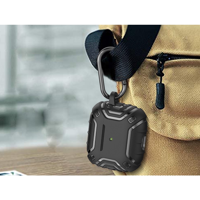 Vỏ Bảo Vệ Hộp Sạc Tai Nghe Không Dây Từ Tính Chống Sốc Tương Thích Với AirPods 3 MagSafe