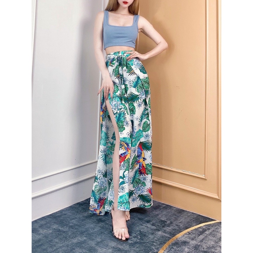 Set Đồ Nữ Đi Biển, Sét Bộ Bộ Áo Croptop Kèm Chân Váy Xẻ Tà Nhiều Màu Xinh Xắn Thời Trang Nữ Xm Minh Phúc