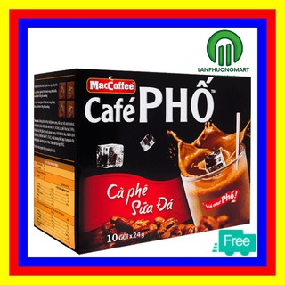 CAFE PHỐ CÀ PHÊ SỮA ĐÁ NGUYÊN CHẤT THƠM NGON 10 GÓI