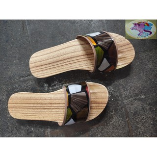 Guốc Gỗ Guốc Mộc Quai Vân Đá ( Có đóng thêm đế cao su )