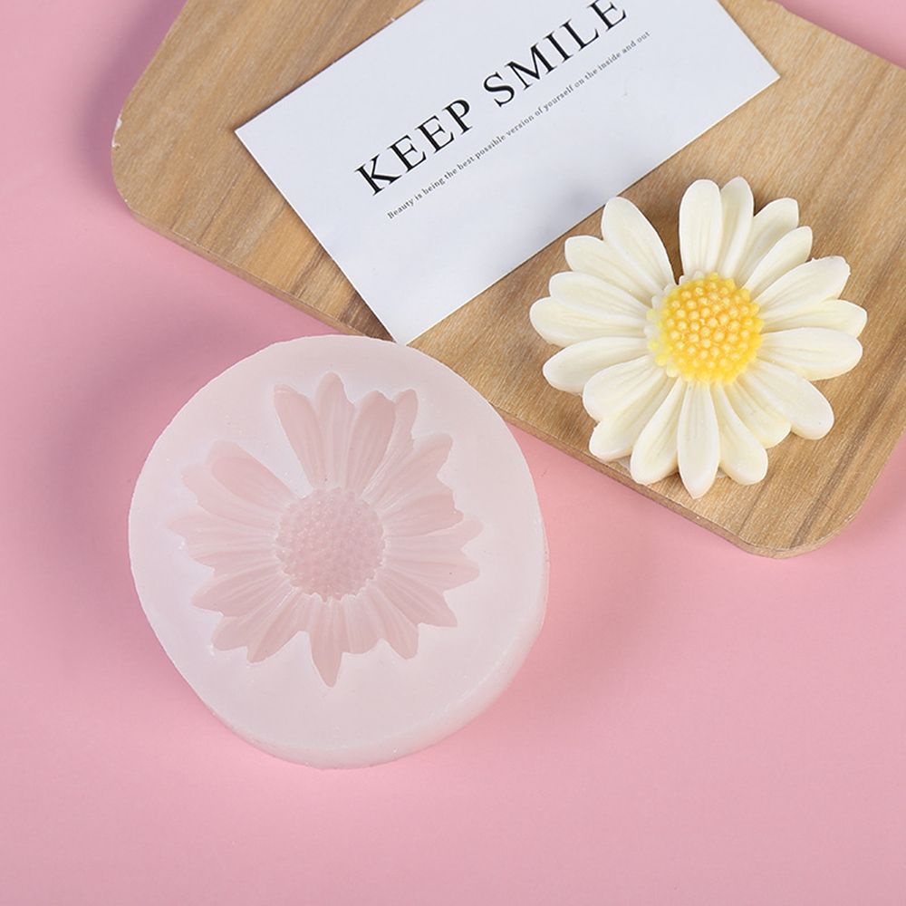 Khuôn silicon làm nến thơm hình hoa cúc sáng tạo DIY tiện lợi
