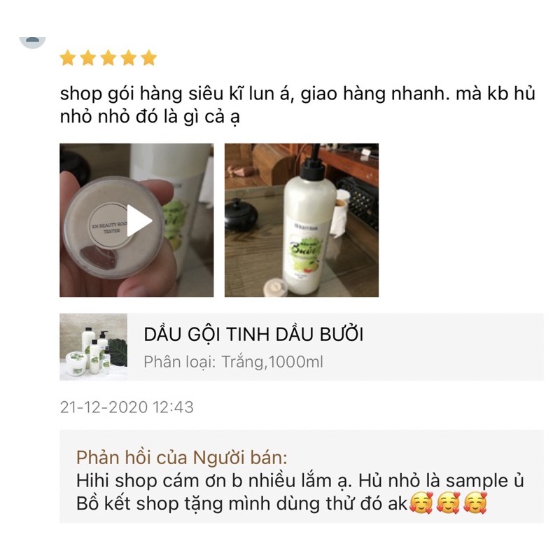 Dầu Gội Bưởi Thuần Chay Đậm Đặc Giúp Kích Mọc, Giảm Bếch Tóc- KN Beauty Room