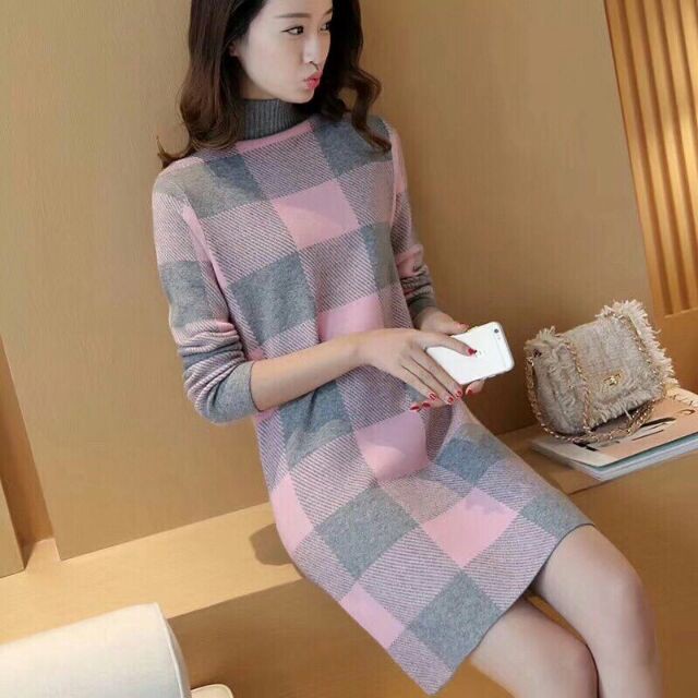 (FREE SHIP ĐƠN >=200K) Váy len kẻ siêu xinh | BigBuy360 - bigbuy360.vn