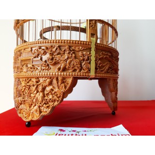 Lồng chim khuyên chạm bát tiên