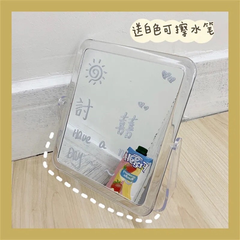 Gương để bàn 2 mặt xoay 360 viền trong