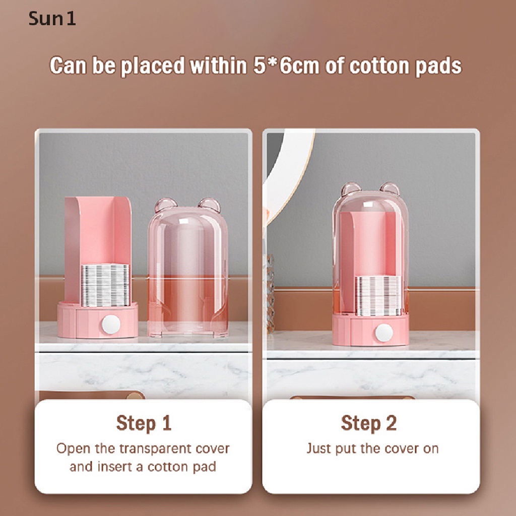 1 Hộp Đựng Bông Tẩy Trang Treo Tường Trong Suốt Tiện Dụng