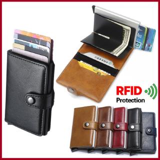 Ví cầm tay bằng da chống RFID kiểu dáng mini thời trang cho nam