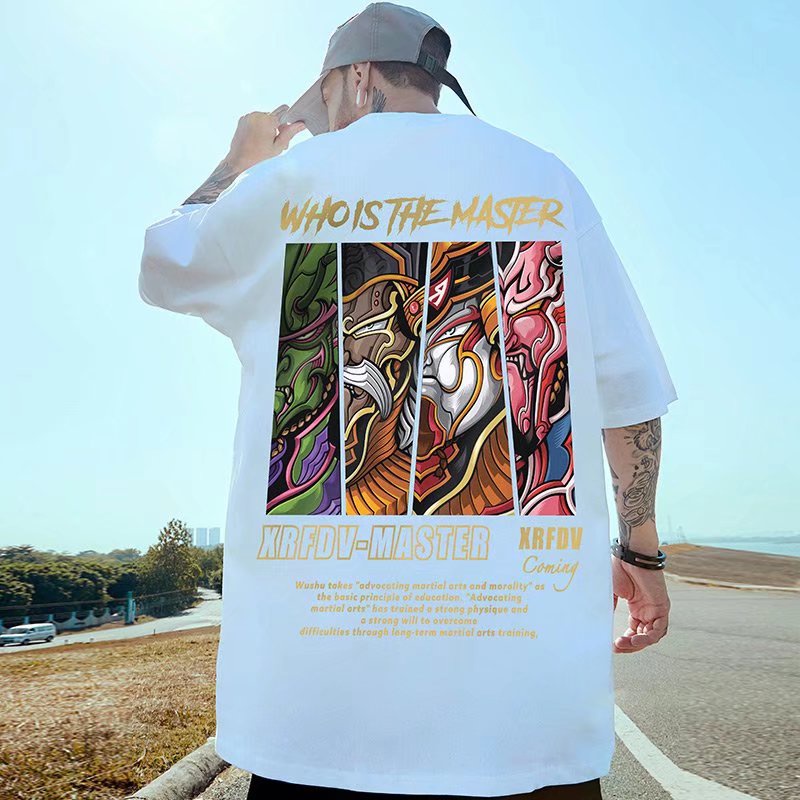 Áo Thun Tay Ngắn Dáng Rộng In Chữ Thời Trang Mùa Hè Hàn Quốc Cho Nam size M-8XL