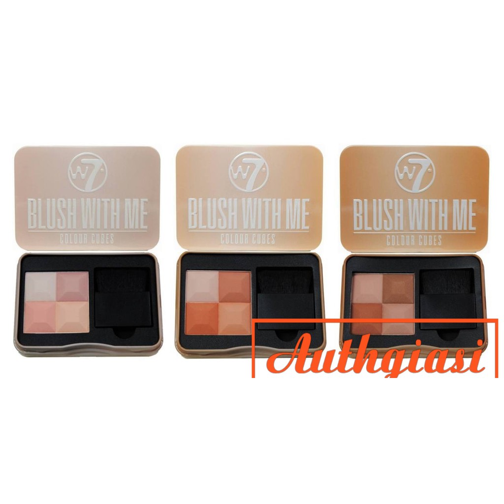 Phấn má W7 Blush With Me Colour Cubes 4 ô | BigBuy360 - bigbuy360.vn