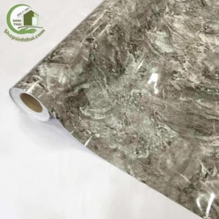 Giấy dán tường giả đá hoa cương màu xi măng đen xám, khổ 1,2m có sẵn keo