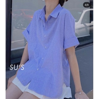 Áo sơ mi kẻ khuy sau 3 màu